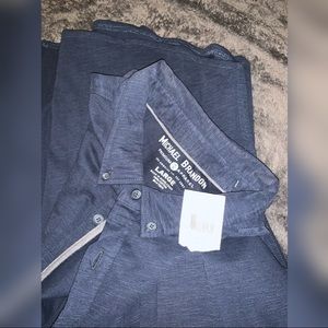 Michael Brandon long sleeve button up t shirt